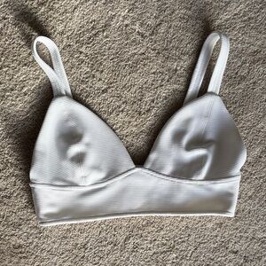 Forever 21 White Ribbed Bralette